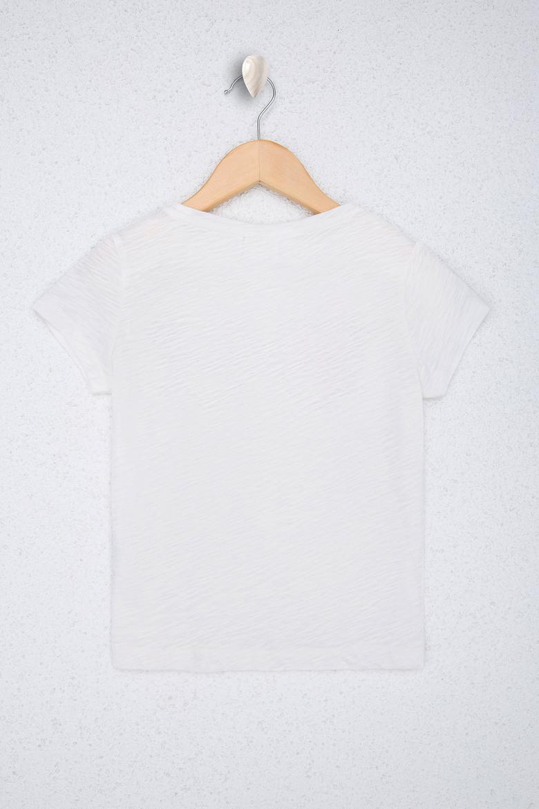 Kız Çocuk Beyaz Tişört - 50218945006