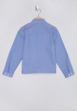 Kız Çocuk Mavi Uzun Kollu Gömlek - 50218951026