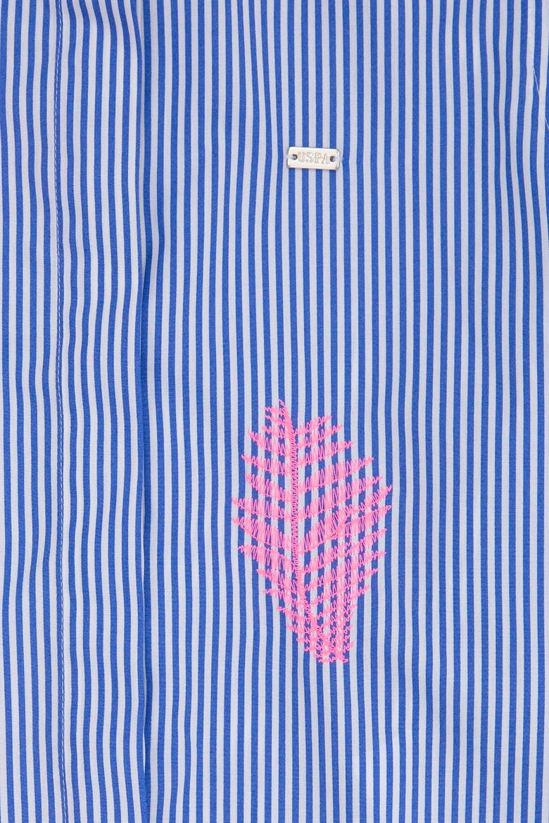 Kız Çocuk Mavi Uzun Kollu Gömlek - 50218951026