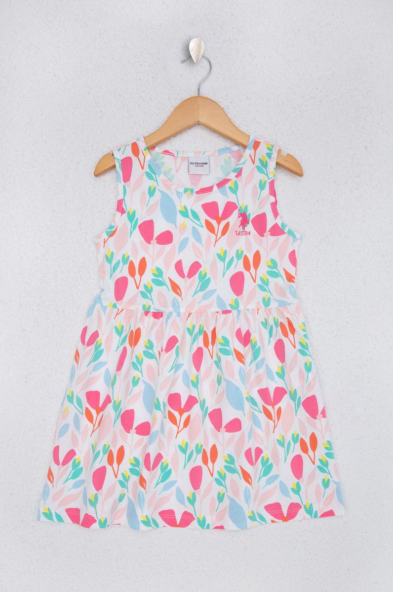 Kız Çocuk Beyaz Örme Elbise