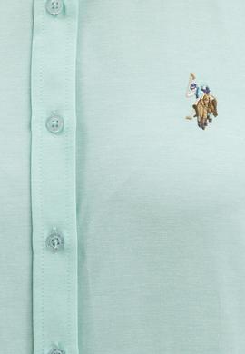 Kadın Mint Uzun Kollu Basic Gömlek - 50219521034