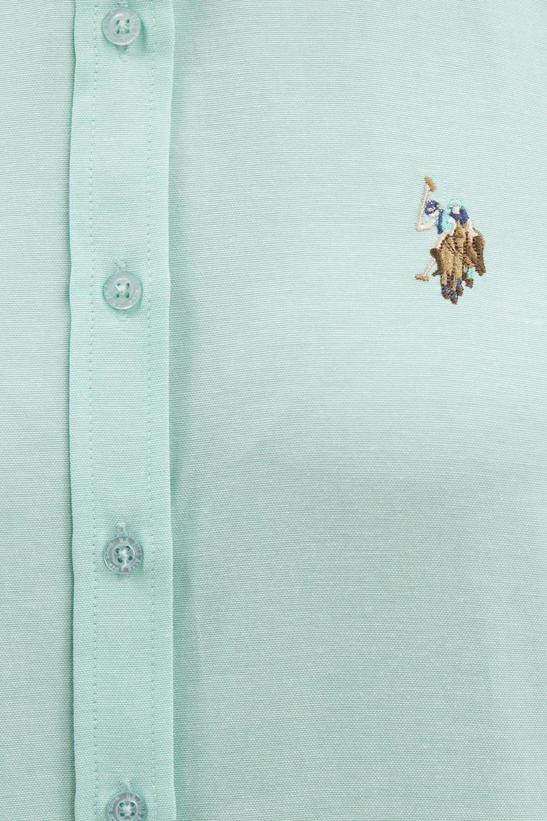 Kadın Mint Uzun Kollu Basic Gömlek - 50219521034