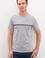 Erkek Gri Melanj Bisiklet Yaka T-Shirt