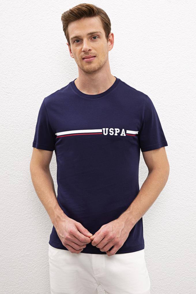 Erkek Lacivert Bisiklet Yaka T-Shirt