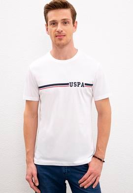 Erkek Beyaz Bisiklet Yaka T-Shirt - 50217772003