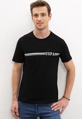 Erkek Siyah Bisiklet Yaka T-Shirt - 50217772032