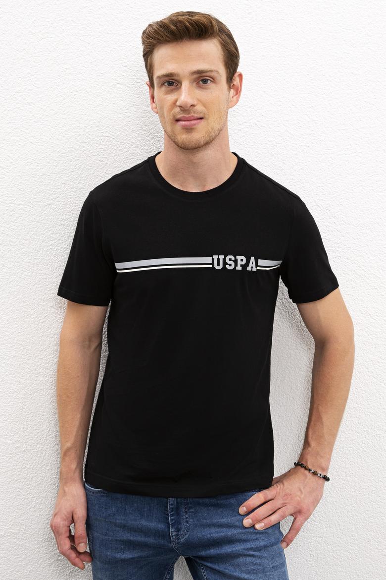 Erkek Siyah Bisiklet Yaka T-Shirt