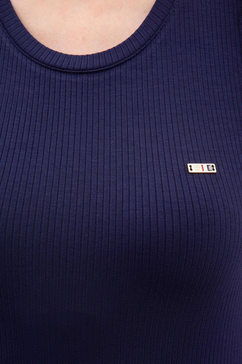 Kadın Lacivert Örme Elbise - 50219927002
