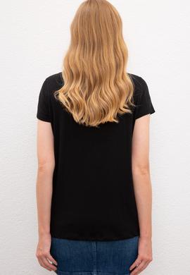 Kadın Siyah Tişört - 50225789030