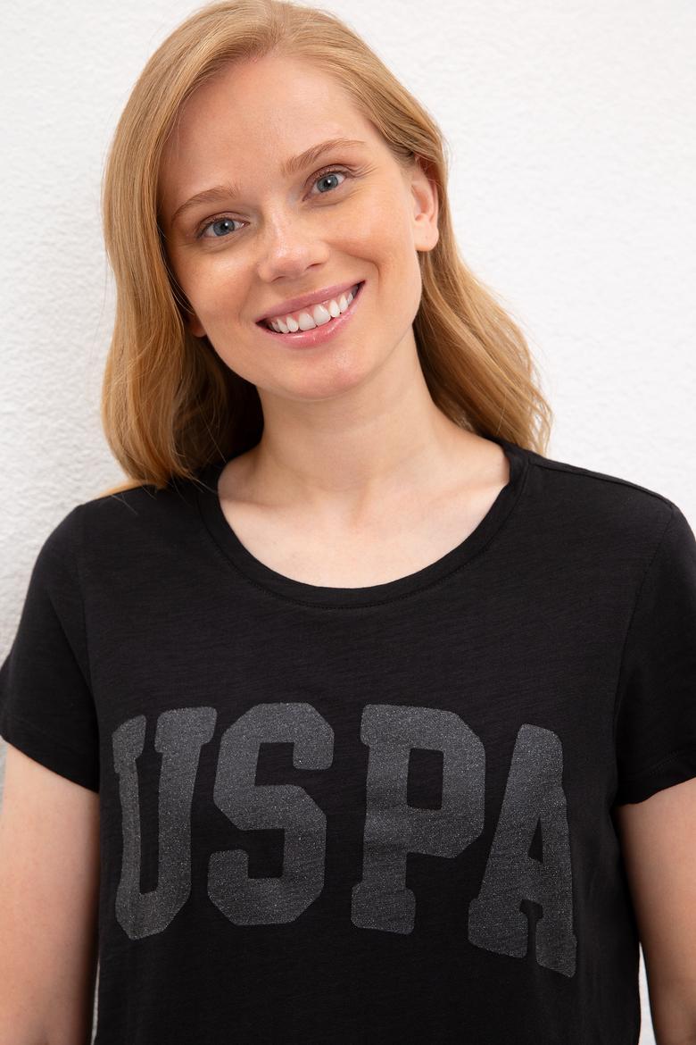 Kadın Siyah Tişört - 50225789030