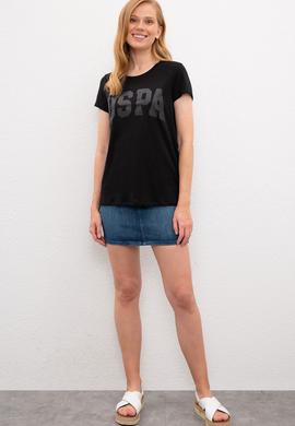 Kadın Siyah Tişört - 50225789030