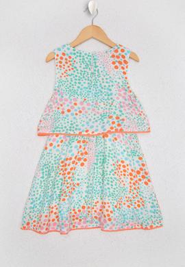 Kız Çocuk Ekru Dokuma Elbise - 50218500003