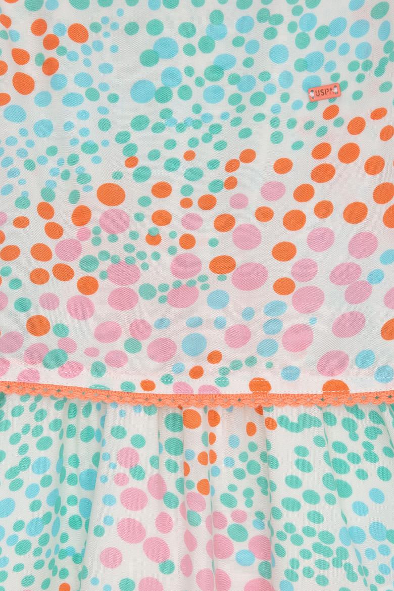 Kız Çocuk Ekru Dokuma Elbise - 50218500003