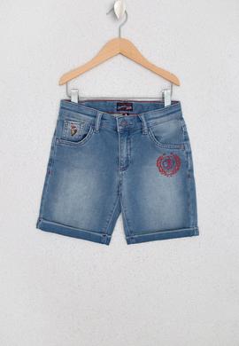 Erkek Çocuk Açık Mavi Jean Şort - 50219644005