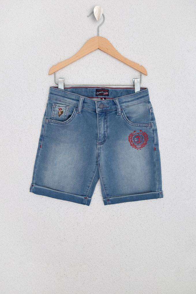 Erkek Çocuk Açık Mavi Jean Şort