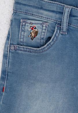 Erkek Çocuk Açık Mavi Jean Şort - 50219644005