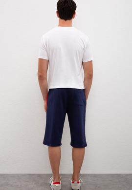 Erkek Lacivert  Örme Şort - 50218836010