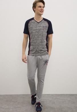 Erkek Gri Melanj  Eşofman Altı - 50218837019