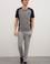 Erkek Gri Melanj  Eşofman Altı