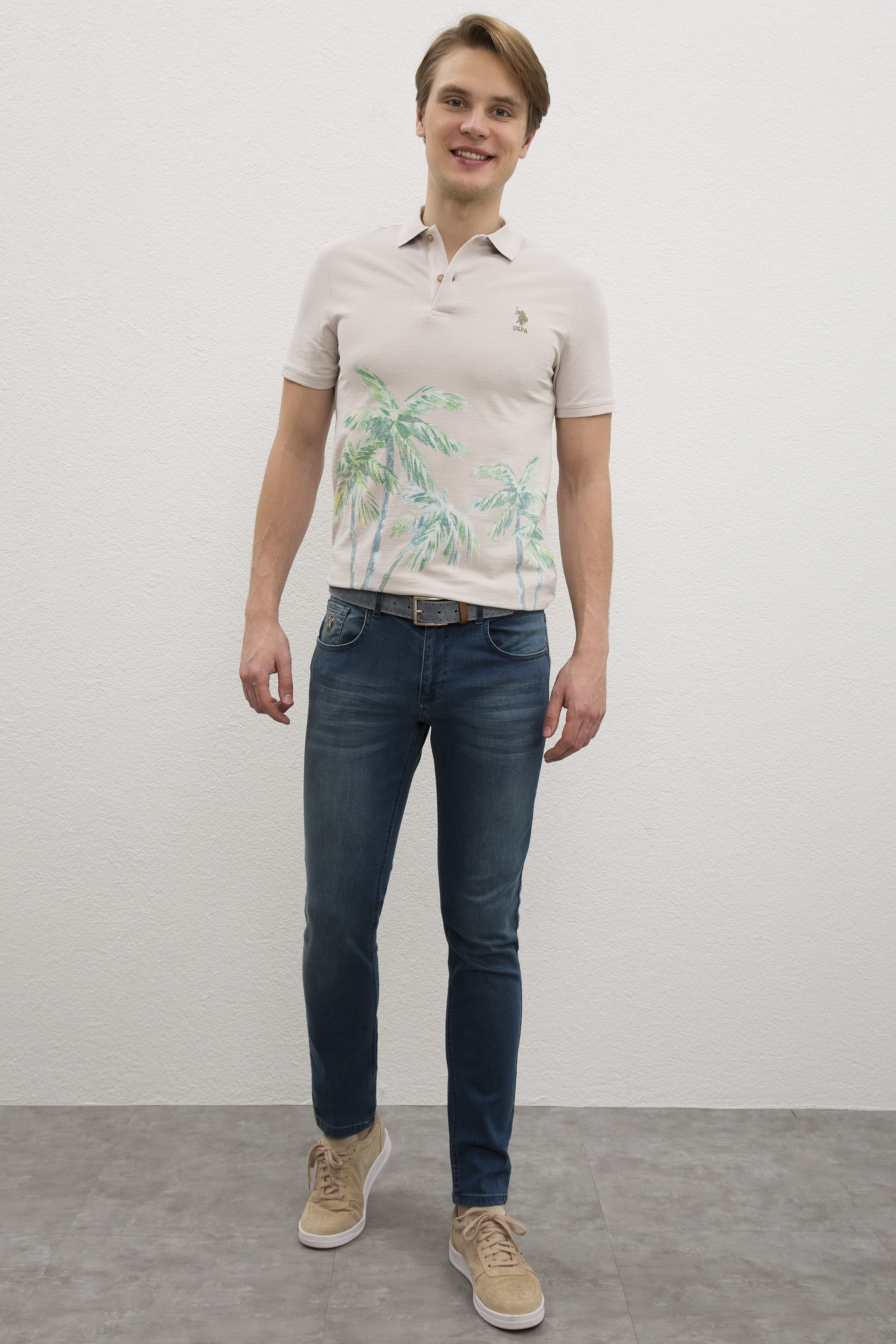 Erkek Yeşil Denim Pantolon - Image 1