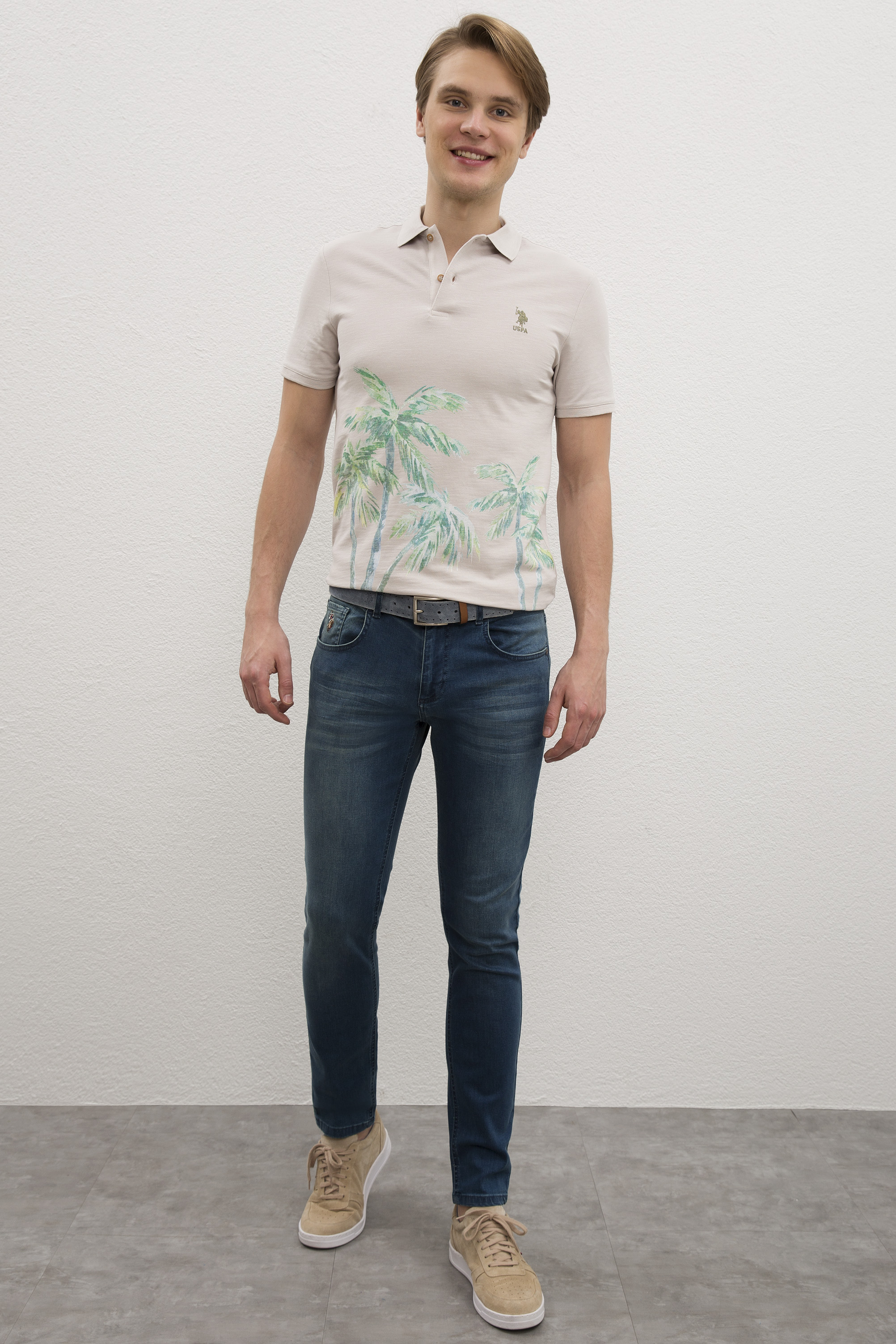 Erkek Yeşil Denim Pantolon
