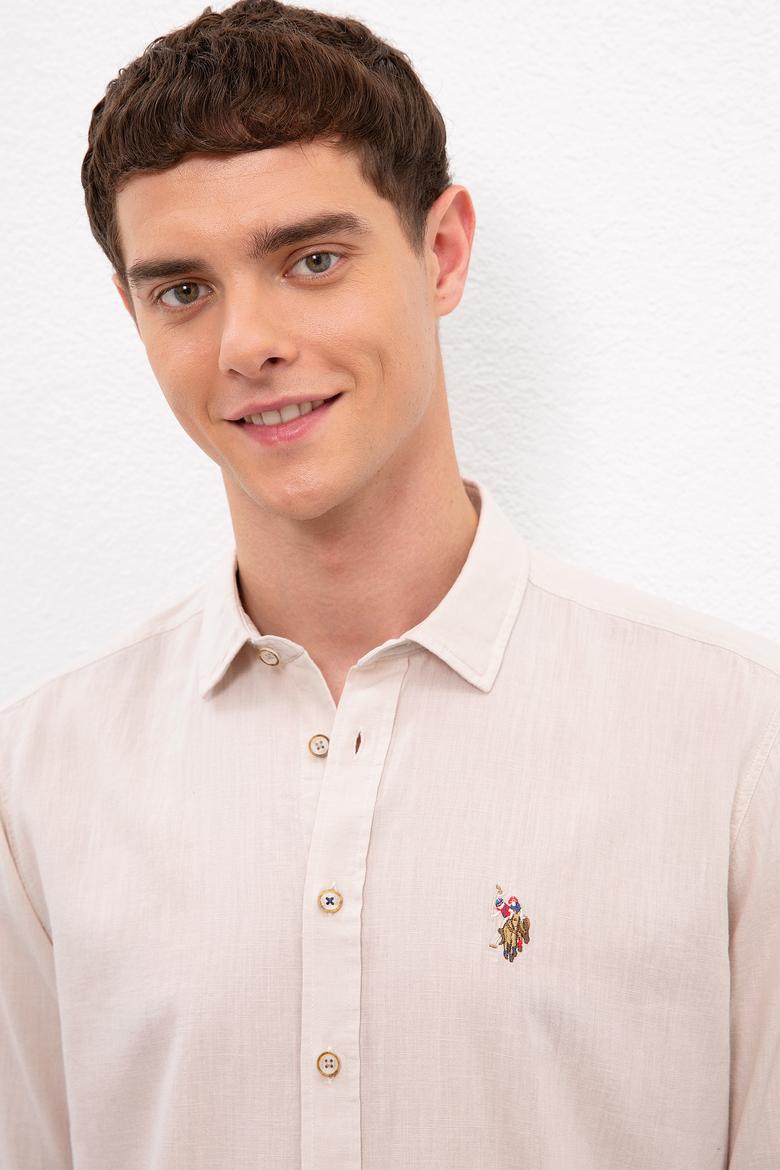 Erkek Taş Rengi Gömlek Uzunkol - 50218991119