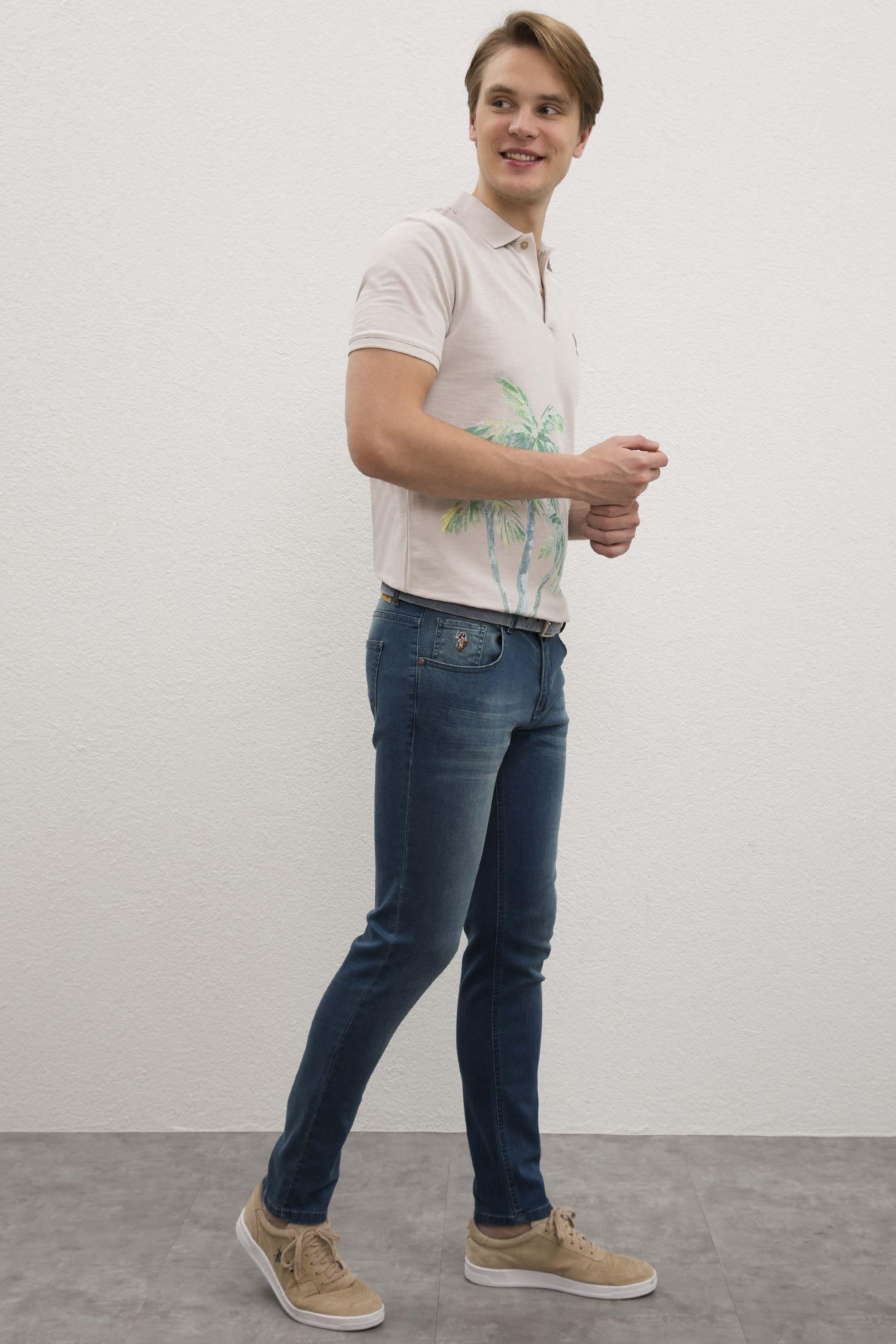 Erkek Yeşil Denim Pantolon - Image 2