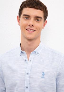 Erkek Mavi Uzun Kollu Gömlek - 50218748008