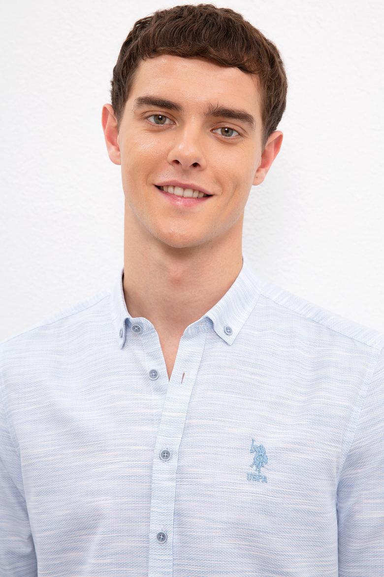 Erkek Mavi Uzun Kollu Gömlek - 50218748008