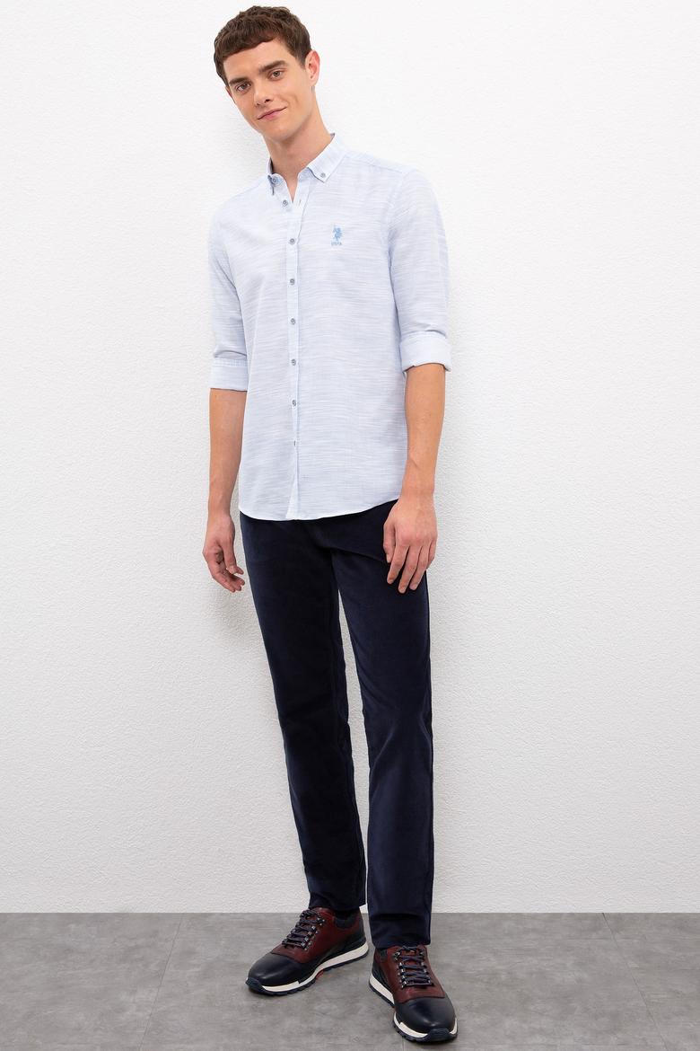 Erkek Mavi Uzun Kollu Gömlek - 50218748008