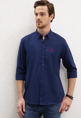 Erkek Lacivert Gömlek Uzunkol Basic - 50218894023