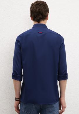 Erkek Lacivert Gömlek Uzunkol Basic - 50218894023
