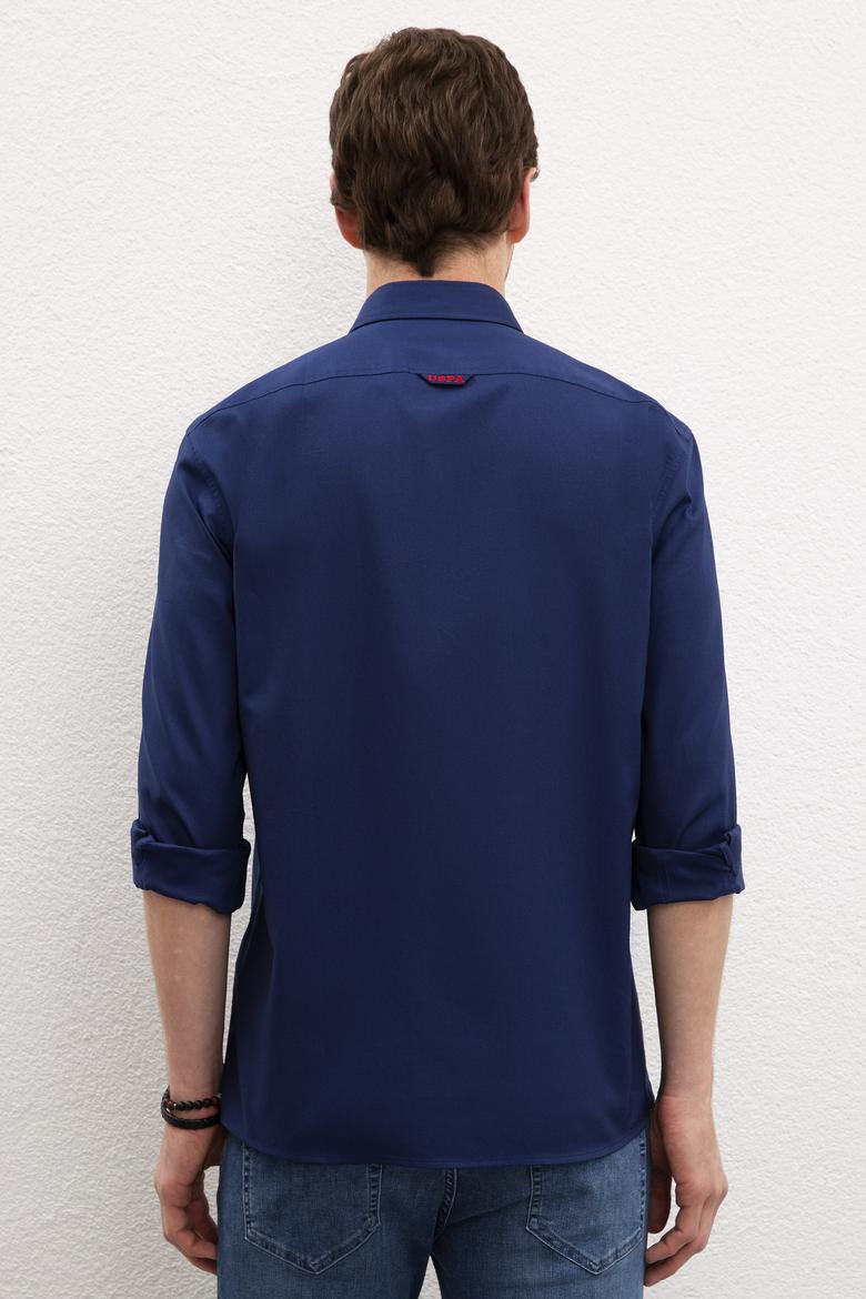 Erkek Lacivert Gömlek Uzunkol Basic - 50218894023