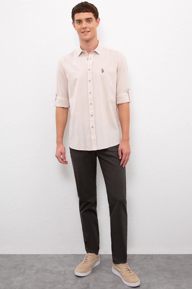 Erkek Taş Rengi Gömlek Uzunkol - 50218991119