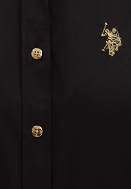 Kadın Siyah Uzun Kollu Basic Gömlek - 50219048047