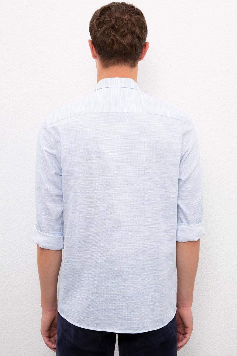 Erkek Mavi Uzun Kollu Gömlek - 50218748008