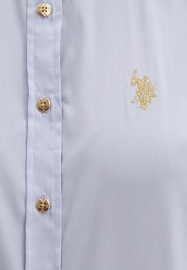 Kadın Açık Mavi Uzun Kollu Basic Gömlek - 50219048008