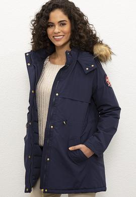 Kadın Lacivert Kaban - 50224629002