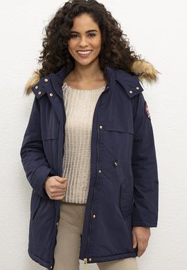 Kadın Lacivert Kaban - 50224629002