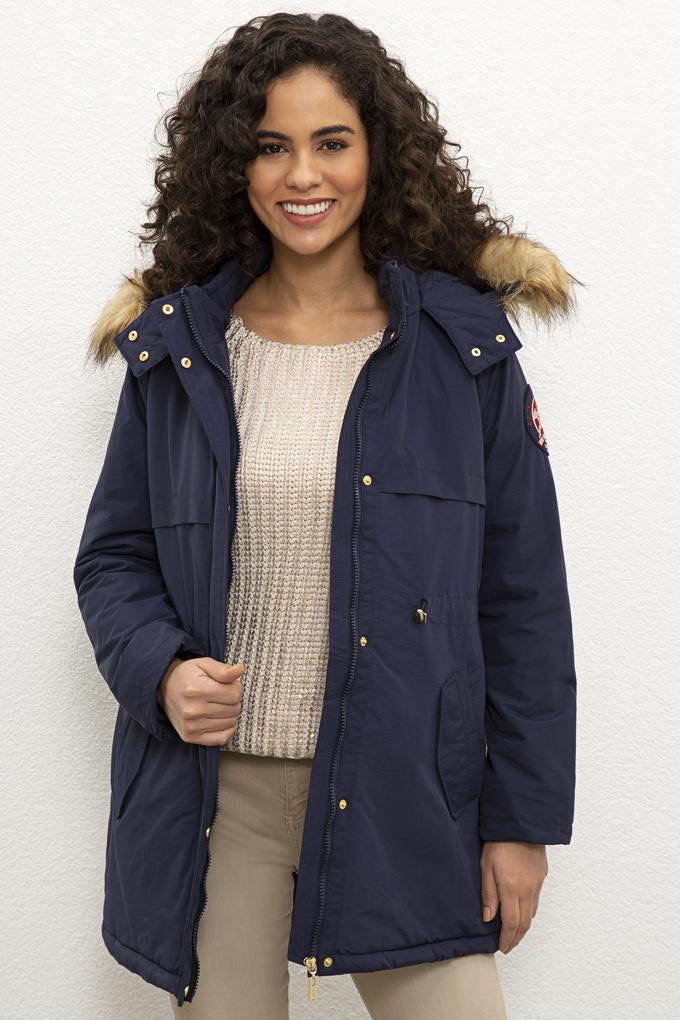 Kadın Lacivert Kaban