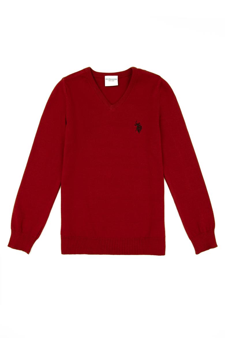 Kız Çocuk Kırmızı Kazak