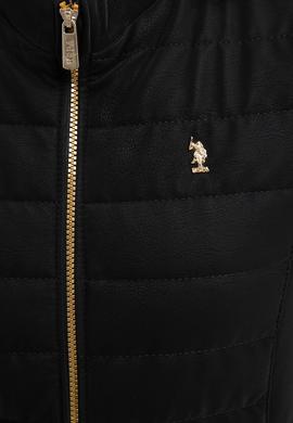 Kadın Siyah Deri Mont Kaban - 50231340003