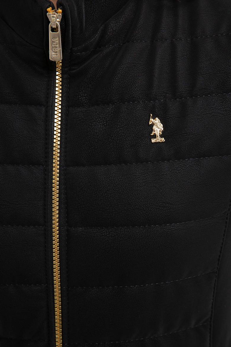 Kadın Siyah Deri Mont Kaban - 50231340003