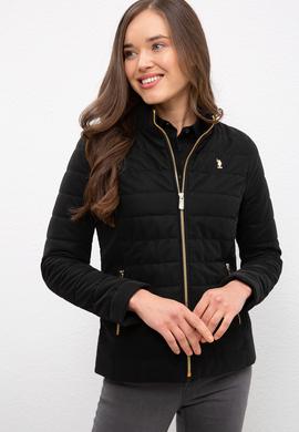 Kadın Siyah Deri Mont Kaban - 50231340003