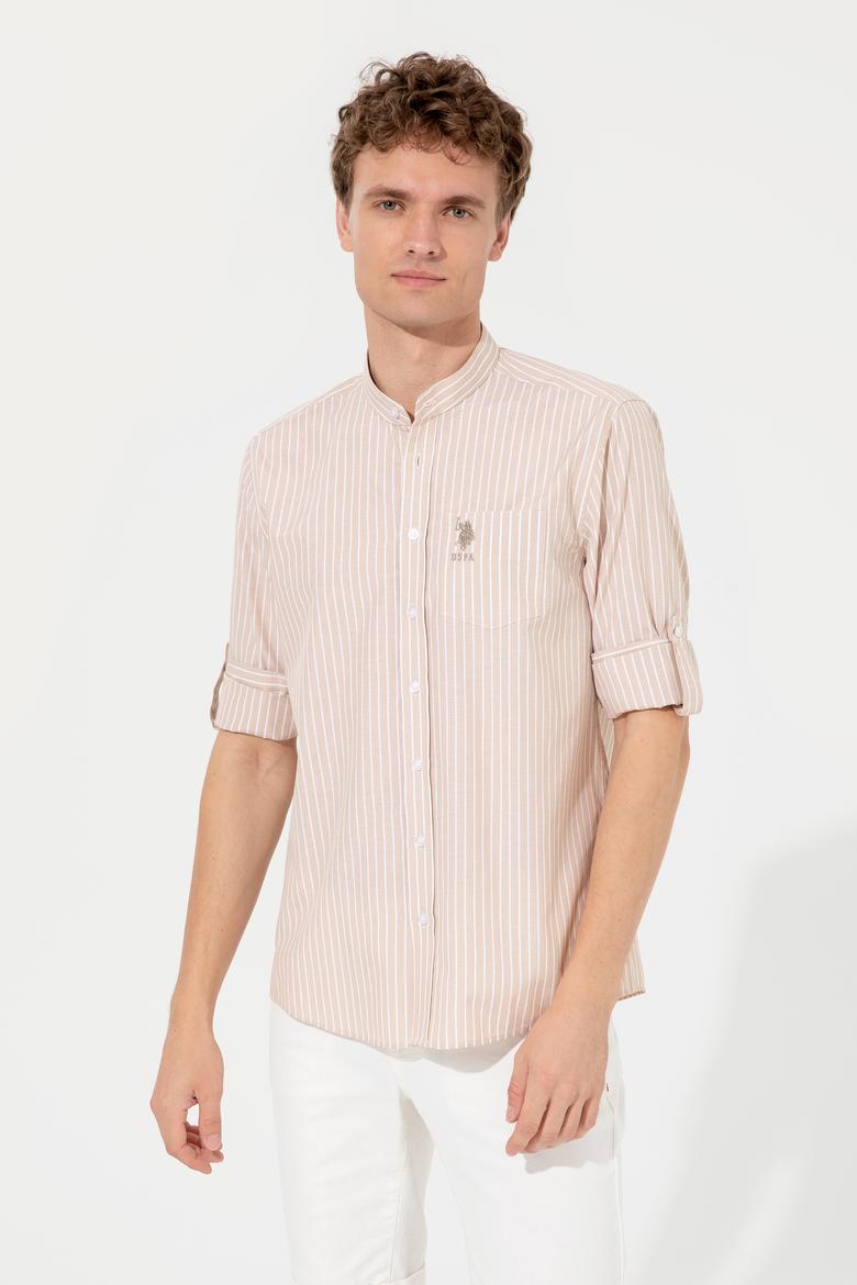 Erkek Bej Gömlek Uzunkol - 50254145007