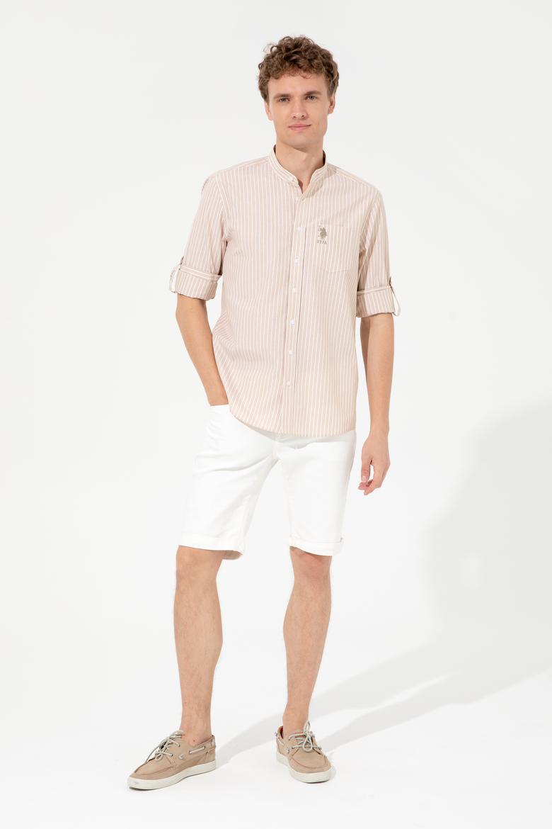 Erkek Bej Gömlek Uzunkol - 50254145007