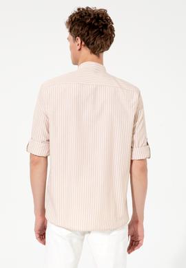 Erkek Bej Gömlek Uzunkol - 50254145007