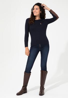 Kadın Lacivert Basic Kazak - 50255659013