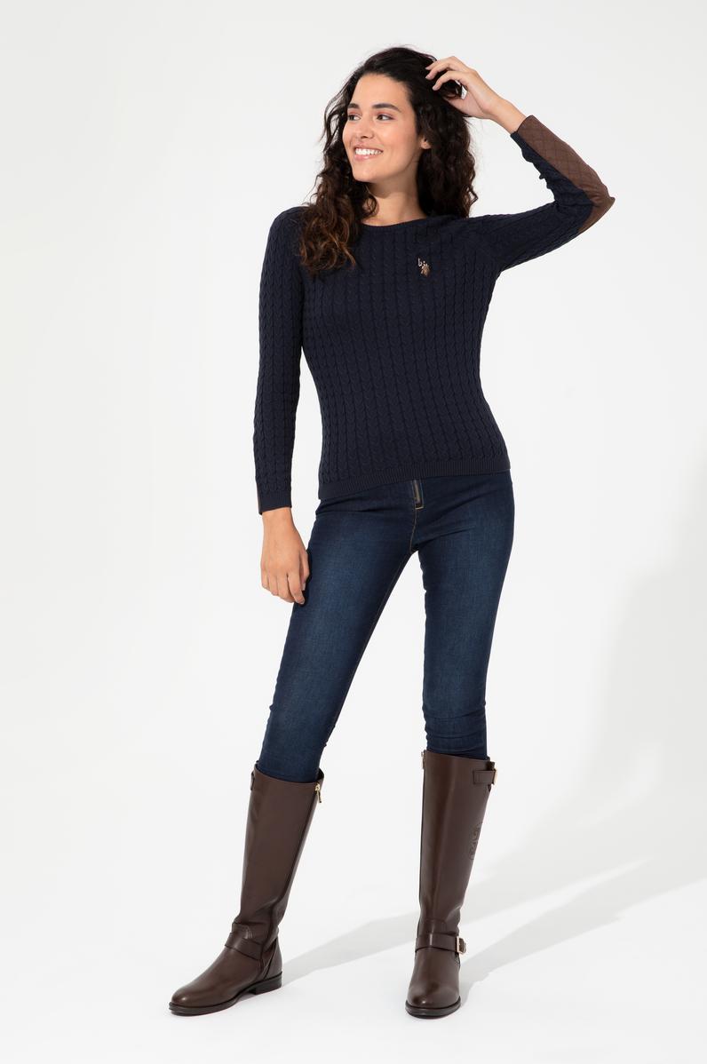 Kadın Lacivert Basic Kazak