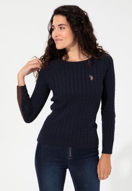 Kadın Lacivert Basic Kazak - 50255659013